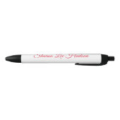 Stylo Noir Police fantaisie Noir, Blanc & Rouge (Bas)