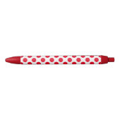 Stylo Noir Polka rouge pointillé (Devant)