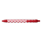 Stylo Noir Polka rouge pointillé (Dos)