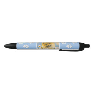 Stylo Noir Poméranien dans Daisies Peinture - Art Chien origi