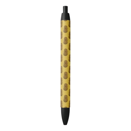 Stylo Noir Pomme de terre heureuse (devant Vertical)