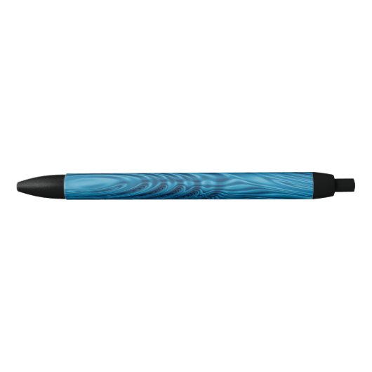Stylo Noir Pommes bleu Aqua (Devant)