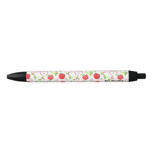 Stylo Noir Pommes rouges et vertes