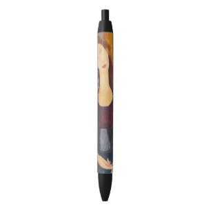 Stylo Noir Portrait de Jeanne Hebuterne par Amedeo Modigliani