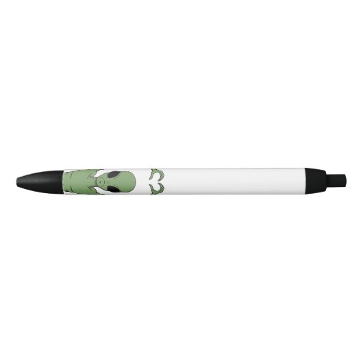 Stylo Noir Pose du cœur extraterrestre (Devant)