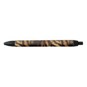 Stylo Noir Poster de animal Orange Black Tiger Stripes (Devant)