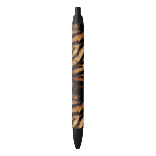 Stylo Noir Poster de animal Orange Black Tiger Stripes (devant Vertical)