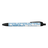Stylo Noir Poudre Bleu Volleyball Chevron Motif (Haut)