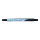 Stylo Noir Poudre Bleu Volleyball Chevron Motif (Dos)
