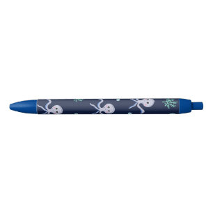 Stylo Noir Poulpe sous la mer motif pour enfants