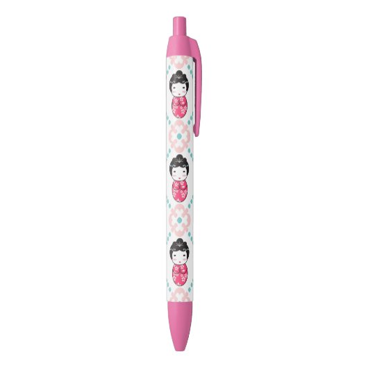 Stylo Noir Poupées de Kokeshi de Japonais (Bas (Vertical))