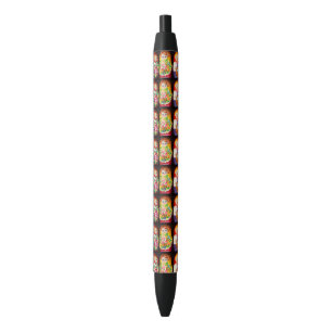 Stylo Noir Poupées Matriochka Colorées