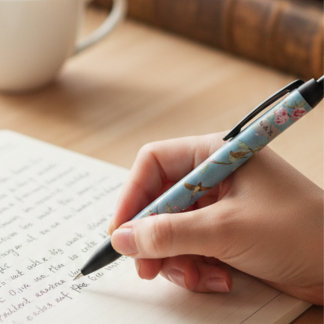 Stylo Noir Powder Blue Chinoiserie Archive Scholar Pen