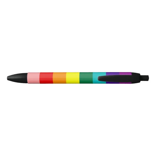 Stylo Noir Premier drapeau de la Rainbow Pride (Dos)