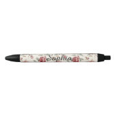 Stylo Noir Pretty Chic Red Cream Floral (Devant)