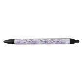 Stylo Noir Pretty Lavender Flowers Bridal Shower (Devant)