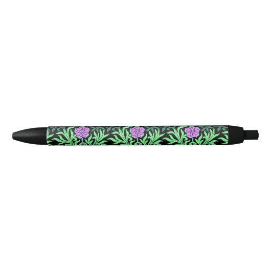 Stylo Noir Pretty Lilac Floral Border (Devant)