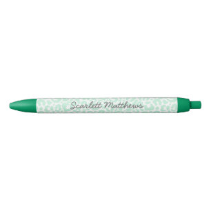 Stylo Noir Pretty Pastel Nom de la monnaie du Motif Empreinte