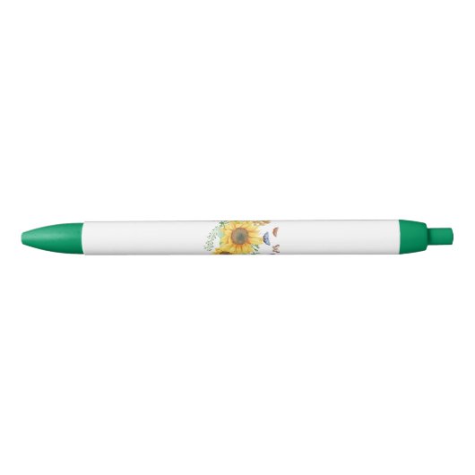 Stylo Noir printemps de tournesol (Devant)