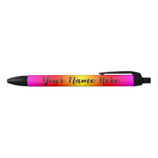 Stylo Noir "Prisme Arc-en-ciel"