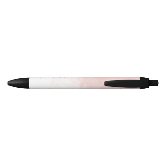 Stylo Noir Professeur de Yoga Monogramme Céleste | Rose Pâle (Dos)