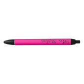 Stylo Noir Professeur Rose Chaud Nom (Devant)