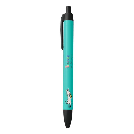 Stylo Noir Professeur Zèbre Mignon (Haut (Vertical))