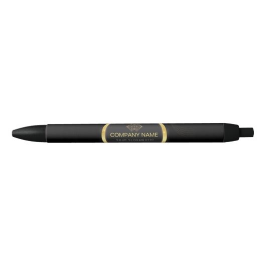Stylo Noir Professionnel Classic Elegant Black Gold (Devant)