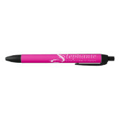Stylo Noir Professionnel Simple Moderne Monogramme (Bas)