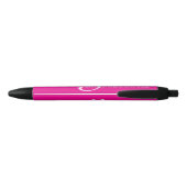 Stylo Noir Professionnel Simple Moderne Monogramme (Dos)
