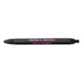 Stylo Noir Professionnel Simple Moderne Rose Néon Noir (Devant)