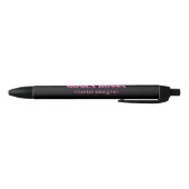 Stylo Noir Professionnel Simple Moderne Rose Néon Noir (Bas)