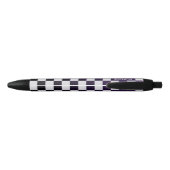 Stylo Noir Profond violet logo Entreprise marque Checkers (Dos)