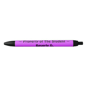 Stylo Noir Propriété de l'étudiant