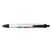 Stylo Noir Pulmonologue personnalisable Peace Love (Dos)