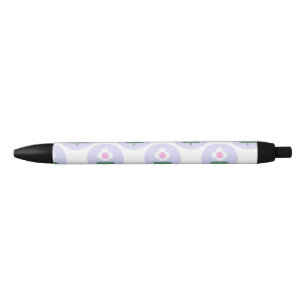 Stylo Noir Purple Daisy Flower Retour à la papeterie scolaire