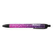 Stylo Noir Purple Pink Ombre faux parties scintillant scintil (Bas)
