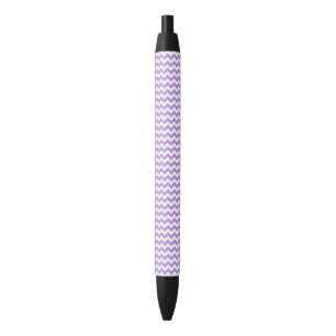 Stylo Noir Purple Zigzag, Purple Chevron, Motif géométrique