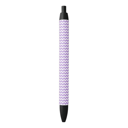 Stylo Noir Purple Zigzag, Purple Chevron, Motif géométrique (devant Vertical)
