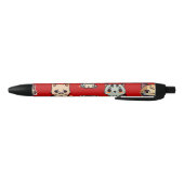 Stylo Noir Purr parfaitement Adorable : motif de chat rouge f (Bas)