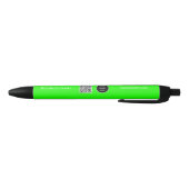 Stylo Noir QR Code Business Logo Professionnel Neon vert (Bas)