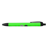 Stylo Noir QR Code Business Logo Professionnel Neon vert (Haut)
