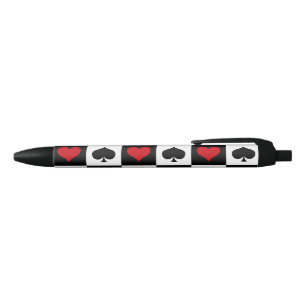 Stylo Noir Quatre costumes de carte