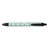 Stylo Noir Quatrefoil vert et gris Laurel (Dos)