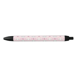 Stylo Noir Qu'est-ce qui est cool, Kitty Cat en rose et menth