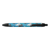 Stylo Noir Rabbit d'ombre sur bleu (Dos)