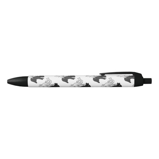 Stylo Noir Rabbit Silhouette main (Haut)
