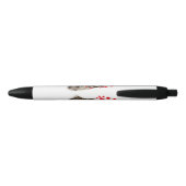 Stylo Noir Raccoon mignon soufflant Baisers Amour Coeurs Drôl (Dos)