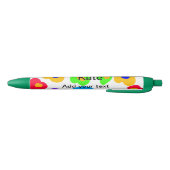 Stylo Noir Rainbow flower pride amour ajouter nom texte lqbtq (Bas)