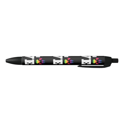 Stylo Noir Rainbow paw (Bas)